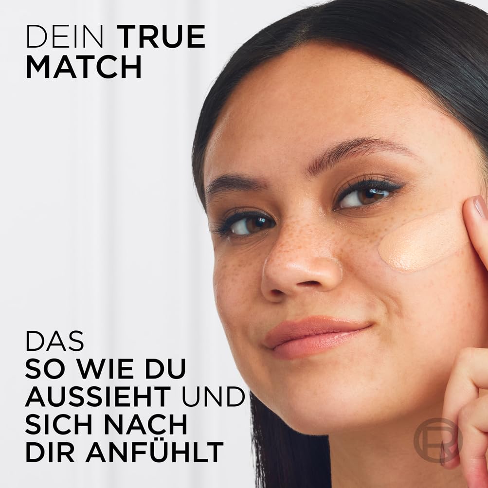L'Oréal Paris Make up, Flüssige Foundation mit Hyaluron und Aloe Vera, True Match Make-Up, Nr. 5.N Sand, 30 ml