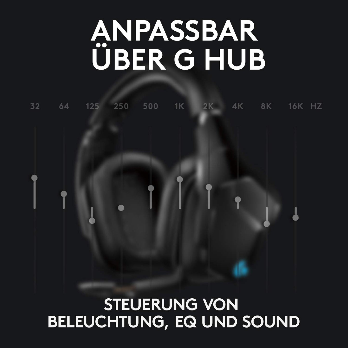 Logitech G935 kabelloses Gaming-Headset mit LIGHTSYNC RGB, 7.1 Surround Sound, DTS Headphone:X 2.0, 50mm Treiber, Flip-Stummschaltung, Wireless Verbindung, PC/Xbox One/PS4/Nintendo Switch - Schwarz