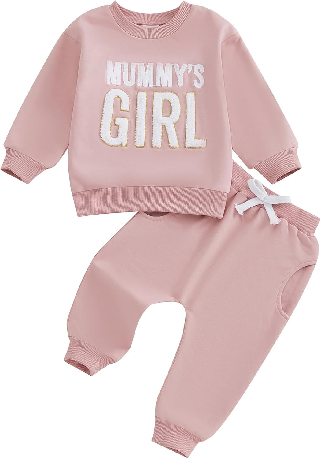 Himllauen Baby Mädchen Kleidung Sweatshirt + Lange Hose Zweiteiler Babykleidung Set Kleinkind Outfits