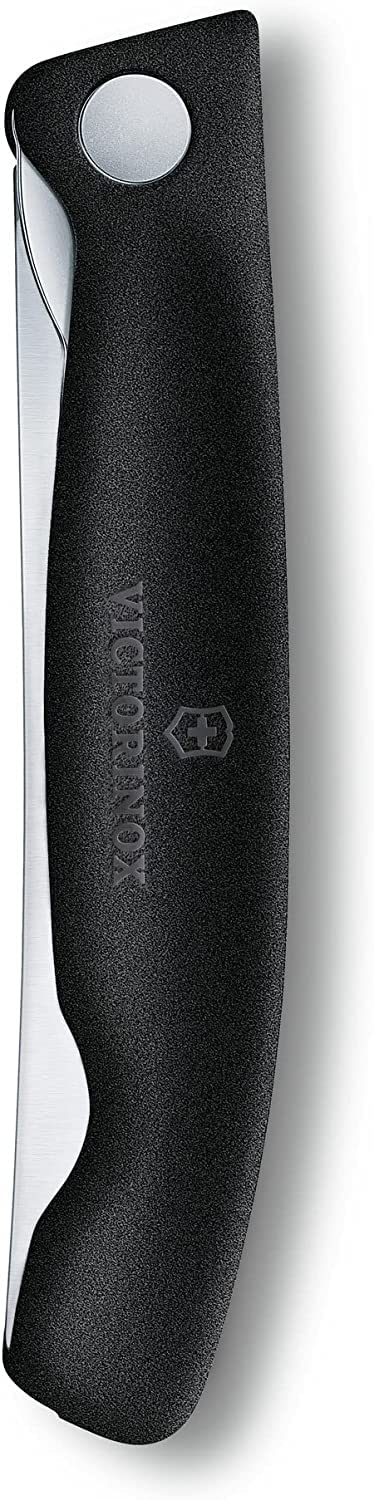 Victorinox Swiss Classic Profi Tomaten- und Tafelmesser, Extra Scharfe Klinge, Wellenschliff, 11 cm, Rostfreier Stahl, gelb