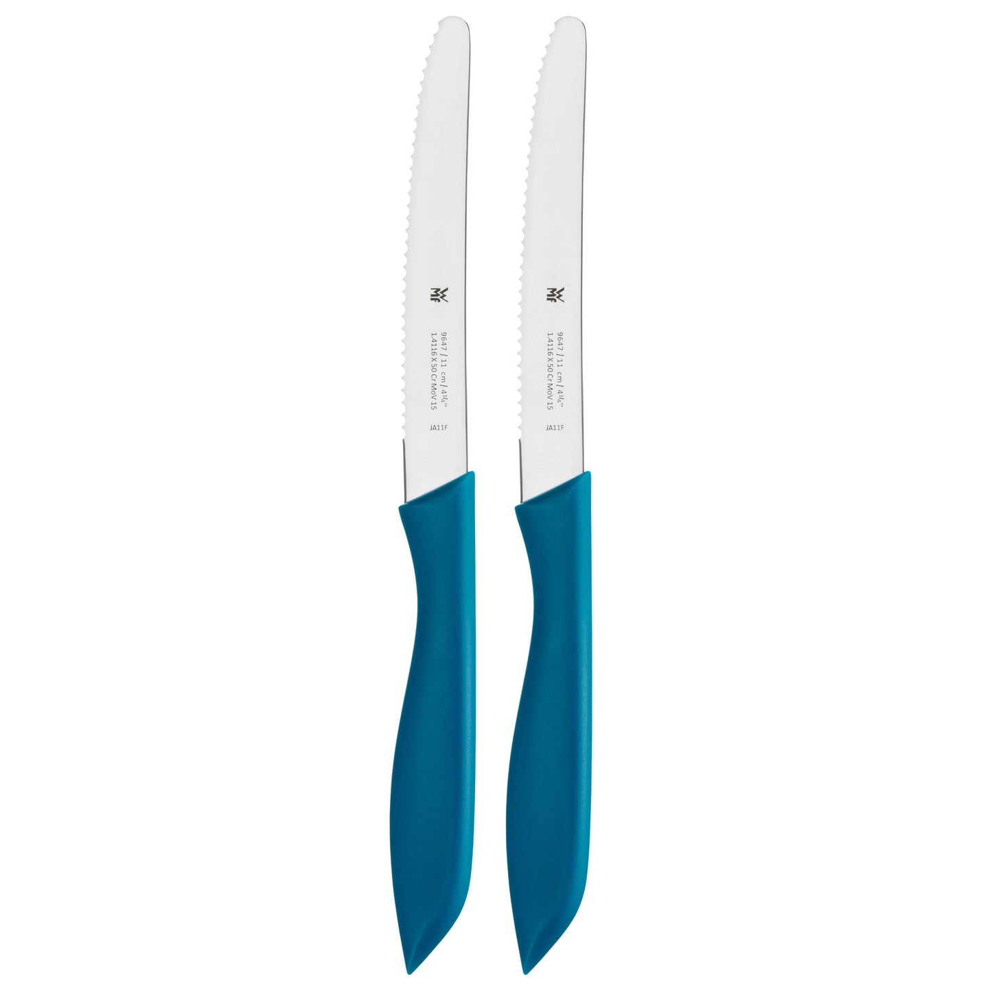 WMF Classic Line Frühstücksmesser Set 6-teilig, 23 cm, Brötchenmesser Wellenschliff, Brotzeitmesser, Spezialklingenstahl, Kunststoffgriff, schwarz