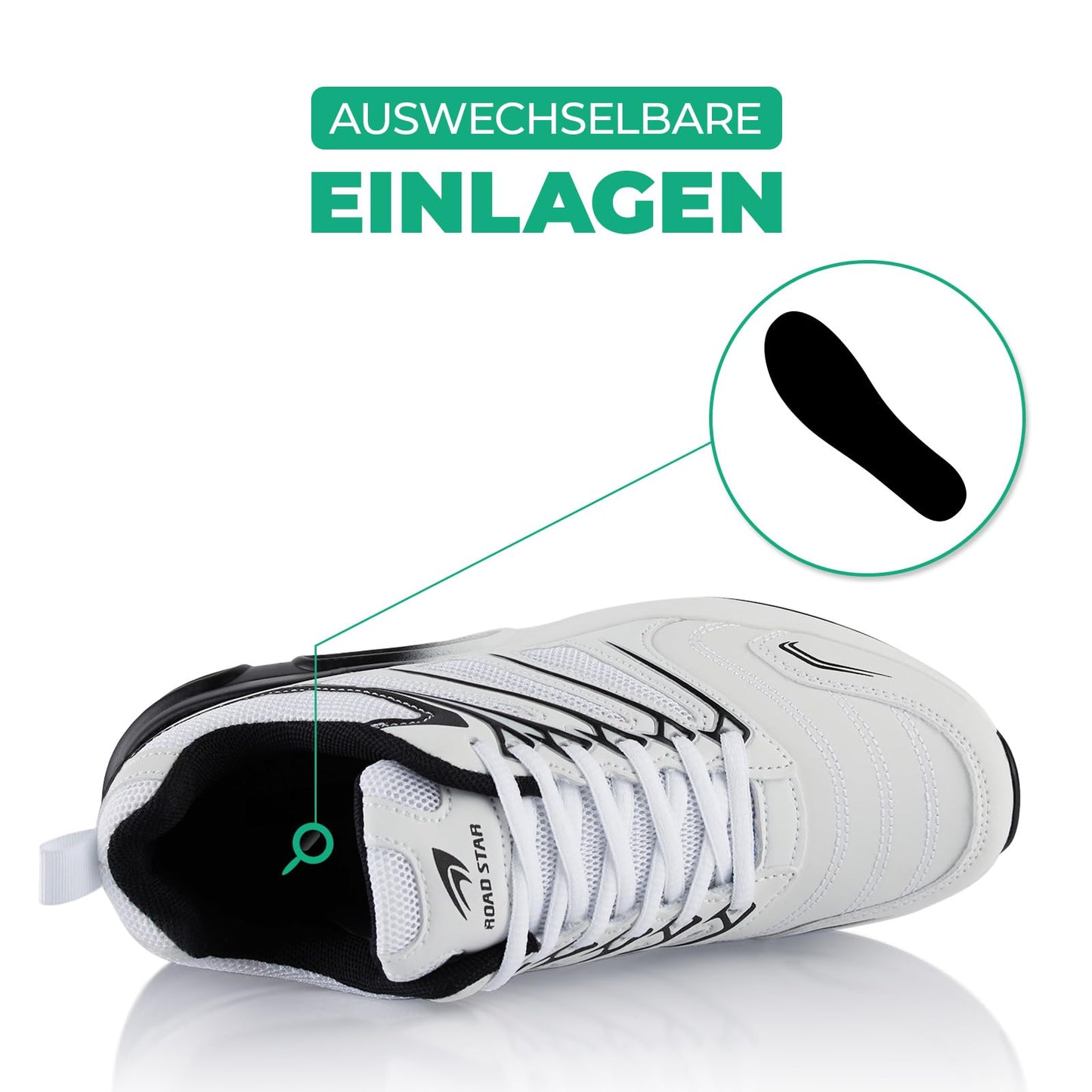 Fusskleidung® Damen Herren Sportschuhe Dämpfung Sneaker leichte Laufschuhe