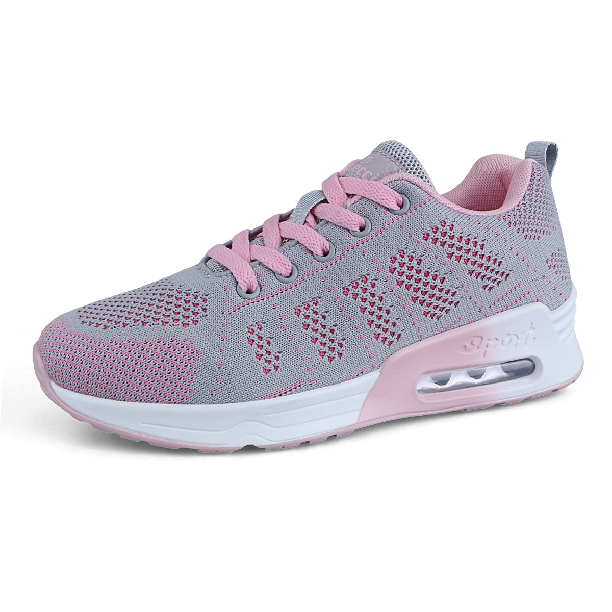 ANBIWANGLUO Damen Turnschuhe Sportliche Laufschuhe Schnürschuhe Atmungsaktive Outdoor Cross Trainer zum Joggen