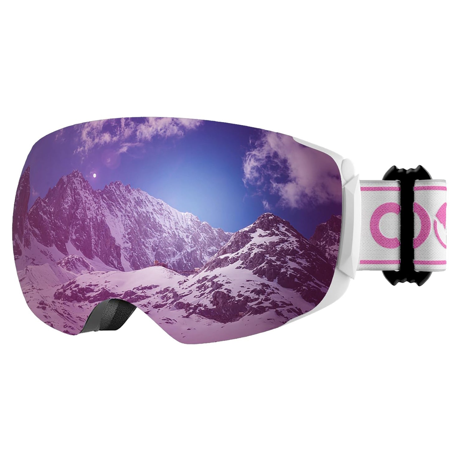 COOLOO Ski Goggles Men Women Teenagers Magnetic OTG Frameless Anti-Fog Protection with 100% UV Protection
