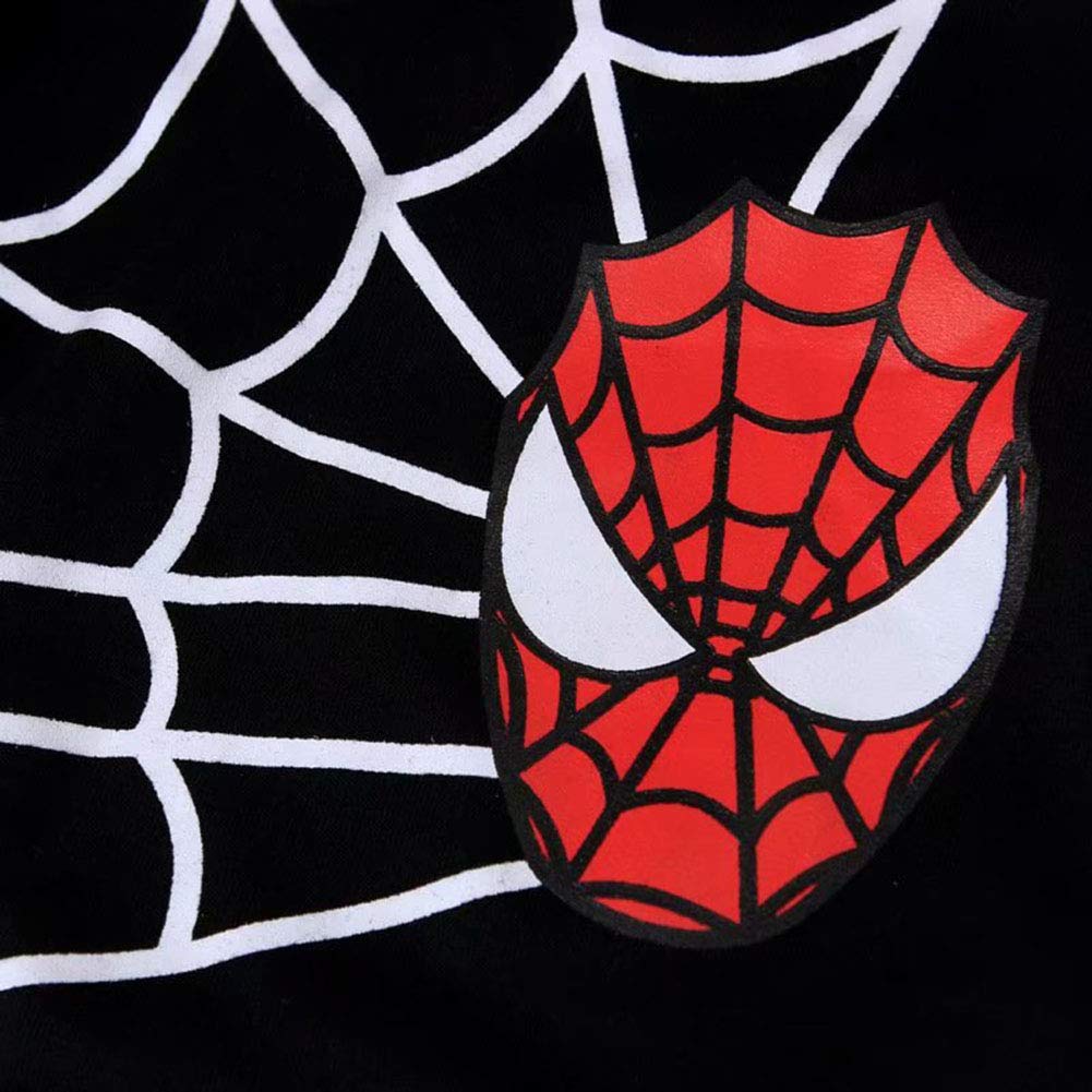 ALANTOP Jungen Casual Trainingsanzug Hoodies Kinder 2-teiliges Outfit Cosplay Superheld Spinne Kostüm Set Langarm Sport Anzug Sweatshirt