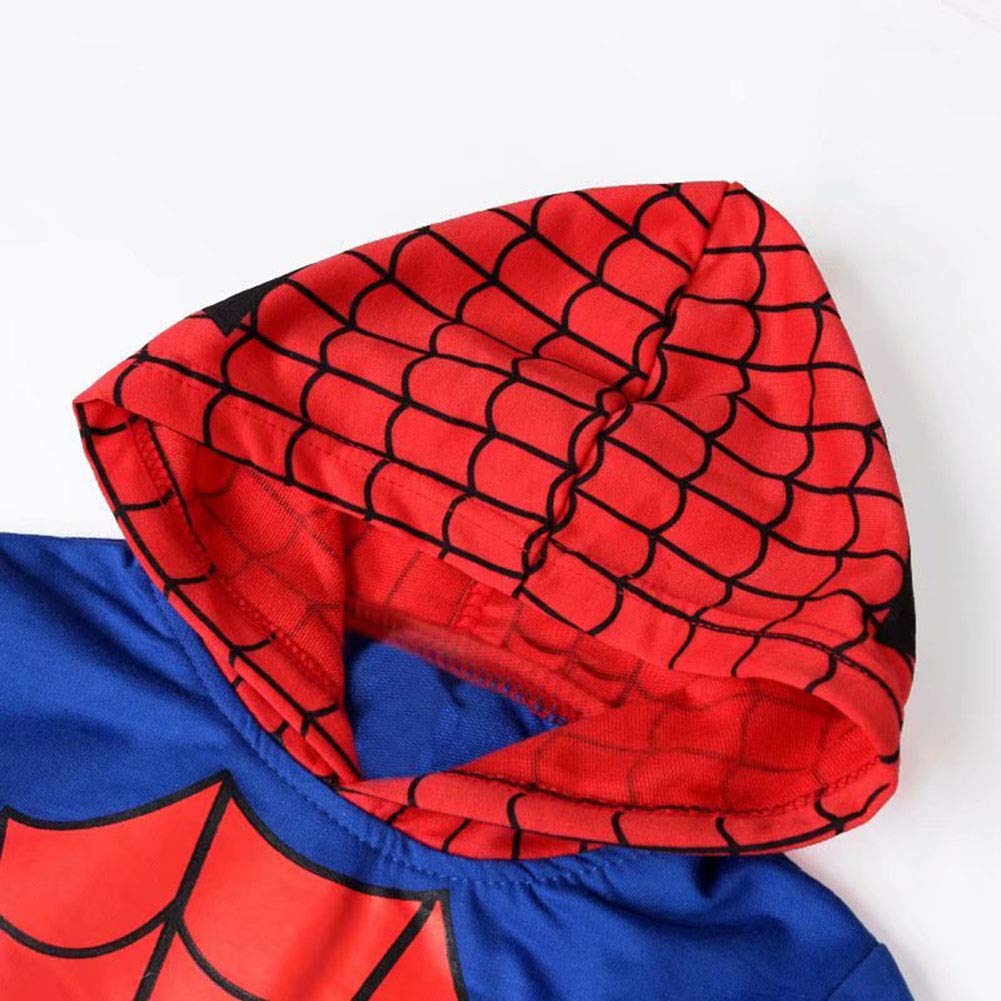 ALANTOP Jungen Casual Trainingsanzug Hoodies Kinder 2-teiliges Outfit Cosplay Superheld Spinne Kostüm Set Langarm Sport Anzug Sweatshirt