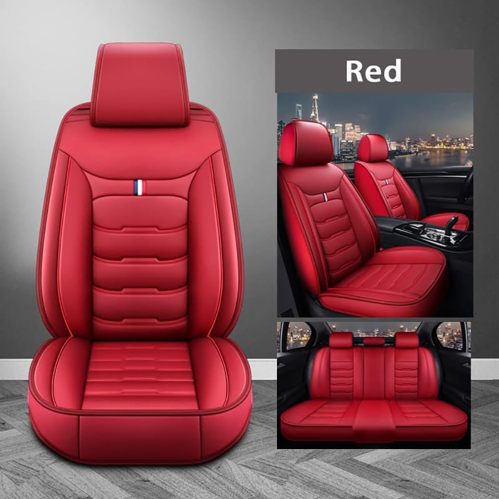 Auto Leder Sitzbezüge Sets für BMW X1 X3 X4 X5 X6 1/3/4/5/6/7 F25 F10 E83 E84 E70 E87 E90 E92 320I F11 F20 F15 F16 F30, Autositzbezüge Sets rutschfest Wasserdicht Atmungsaktiv Bequem Seat Schonbezüge