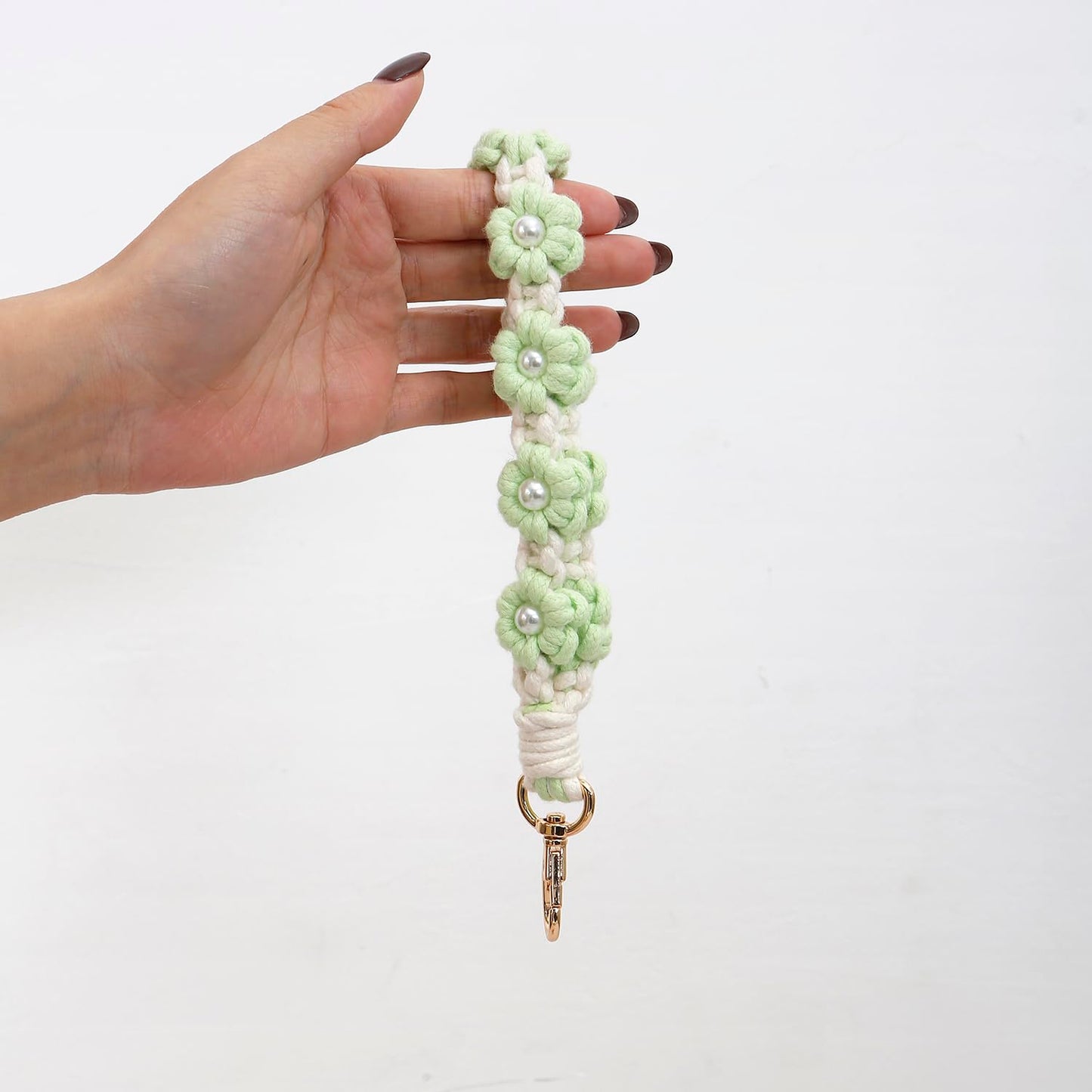 AOKSUNOVA Key Ring Band Macrame Lanyard Short Key Pendant Girls Gift for Women