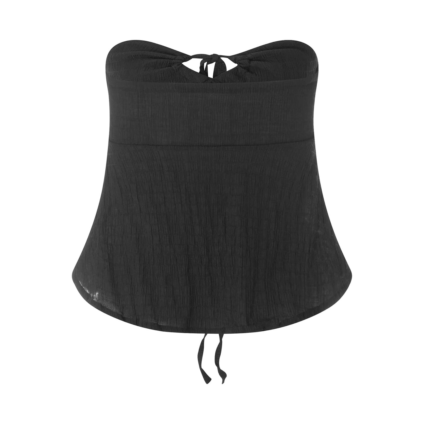 Geagodelia Damen Tube Top Sexy Bandeau Top Trägerloses Schulterfreies Oberteile Y2k Fashion Aesthetic Clothes Sommer Outfit Rückenfreies Crop Tops Streetwear