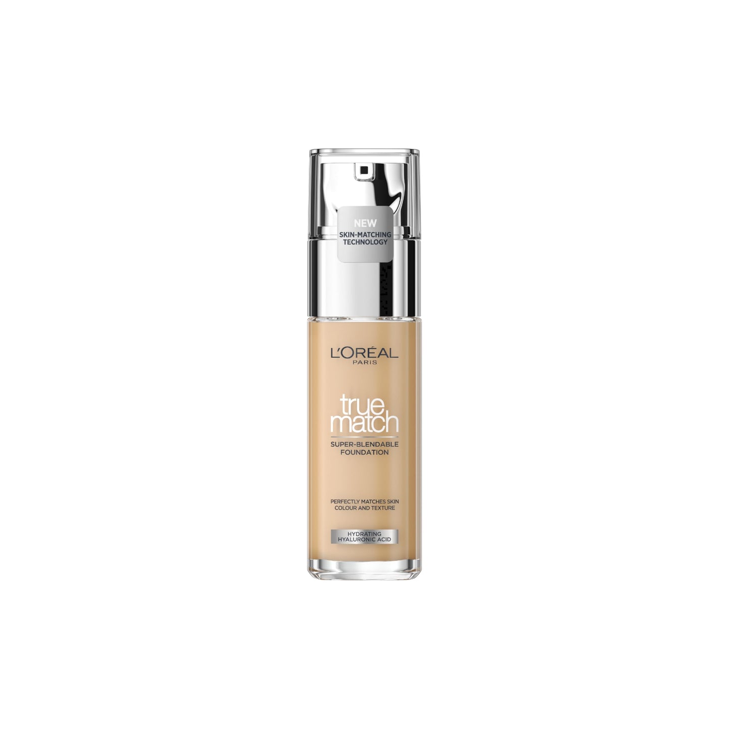 L'Oréal Paris Make up, Flüssige Foundation mit Hyaluron und Aloe Vera, True Match Make-Up, Nr. 5.N Sand, 30 ml