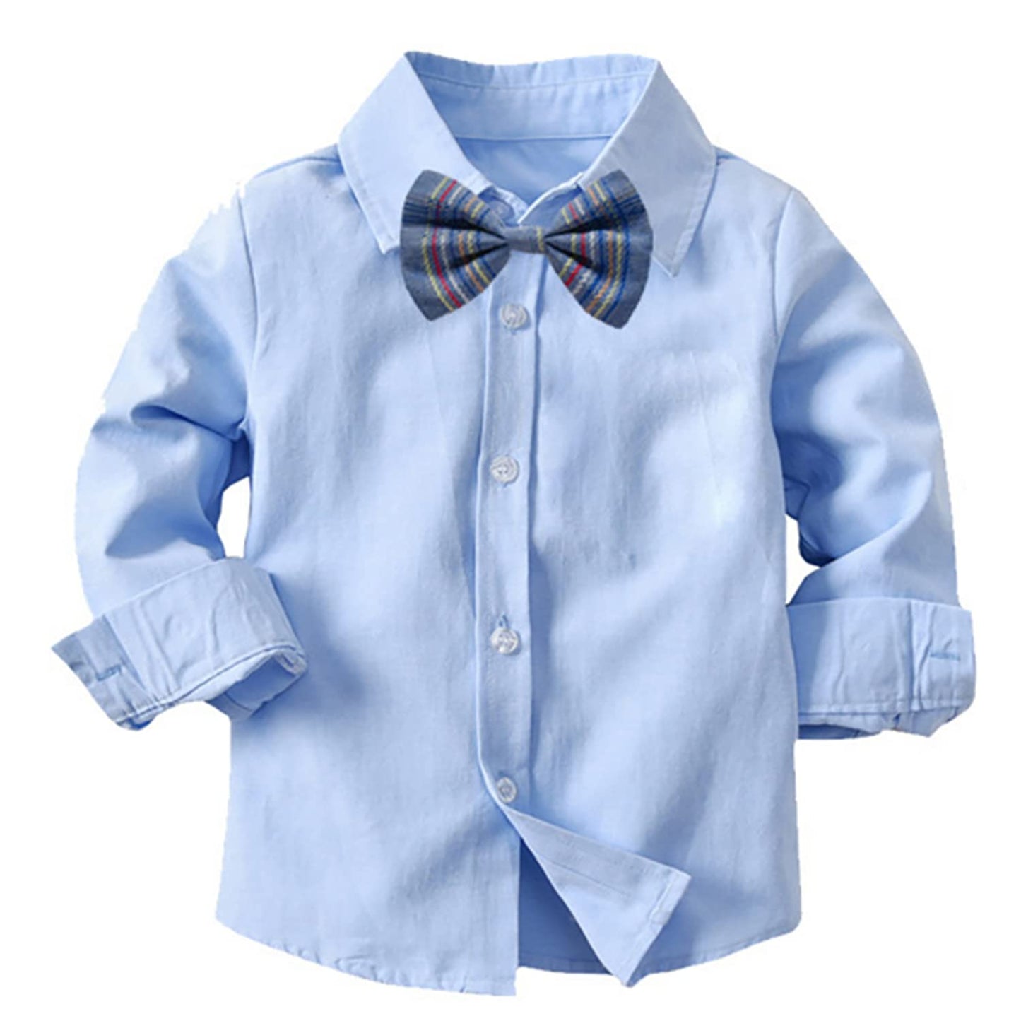 Volunboy Baby Jungen Anzug Set Bekleidung Hemd mit Fliege + Hosenträger Hosen Strampler Anzug