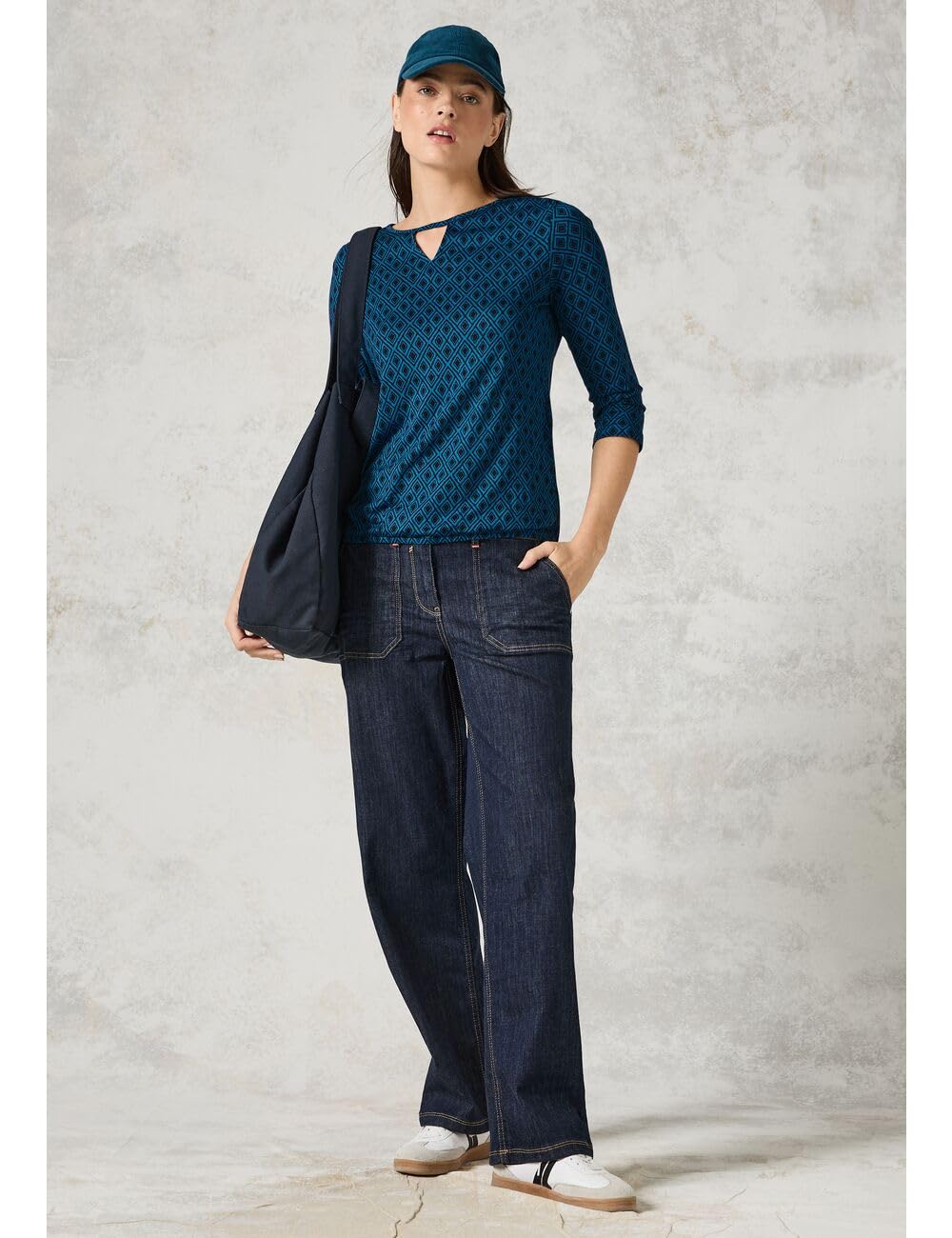 Cecil Damen Langarmshirt mit Cut Out