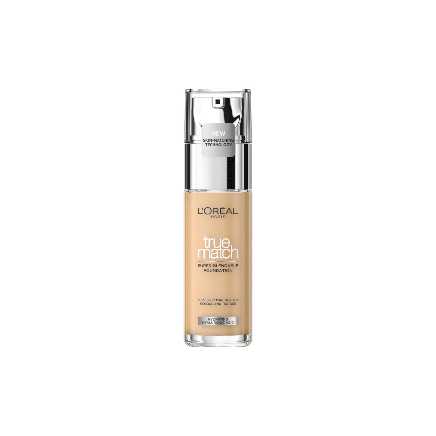 L'Oréal Paris Make up, Flüssige Foundation mit Hyaluron und Aloe Vera, True Match Make-Up, Nr. 5.N Sand, 30 ml