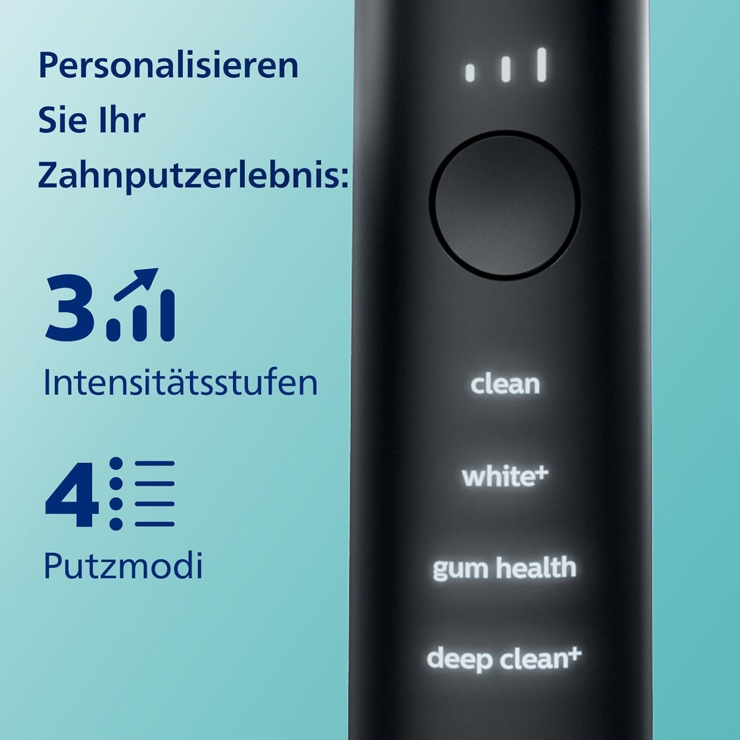 Philips Sonicare DiamondClean 9000 elektrische Zahnbürste, Doppelpack,Zahnbürste mit Schalltechnologie inklusive App, Drucksensor,4 Putzmodi,3 Intensitätsstufen, schwarz und roségold, Modell HX9914/61