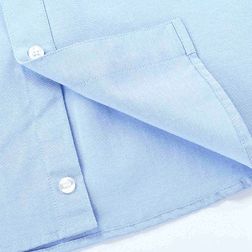 BIENZOE Jungen Schuluniform Lange ?rmel Knopf unten Oxford Hemd