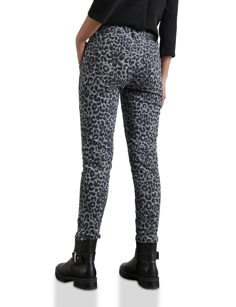 Street One Damen Style Denim-Bonny,Loosefit,mw,slimleg,Leo Print