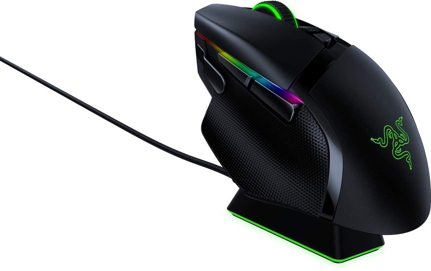 Razer Basilisk V3 - Kabelgebundene, anpassbare Gaming Maus mit Chroma RGB für PC/Mac (10+1 programmierbare Tasten, neigbares HyperScroll Mausrad, ergonomisches Design) Schwarz