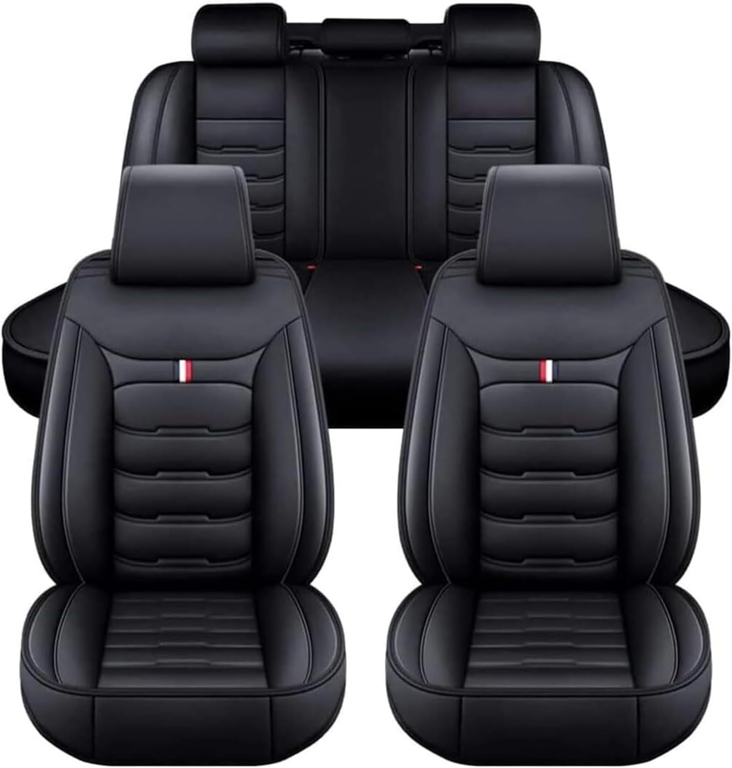 Auto Leder Sitzbezüge Sets für BMW X1 X3 X4 X5 X6 1/3/4/5/6/7 F25 F10 E83 E84 E70 E87 E90 E92 320I F11 F20 F15 F16 F30, Autositzbezüge Sets rutschfest Wasserdicht Atmungsaktiv Bequem Seat Schonbezüge