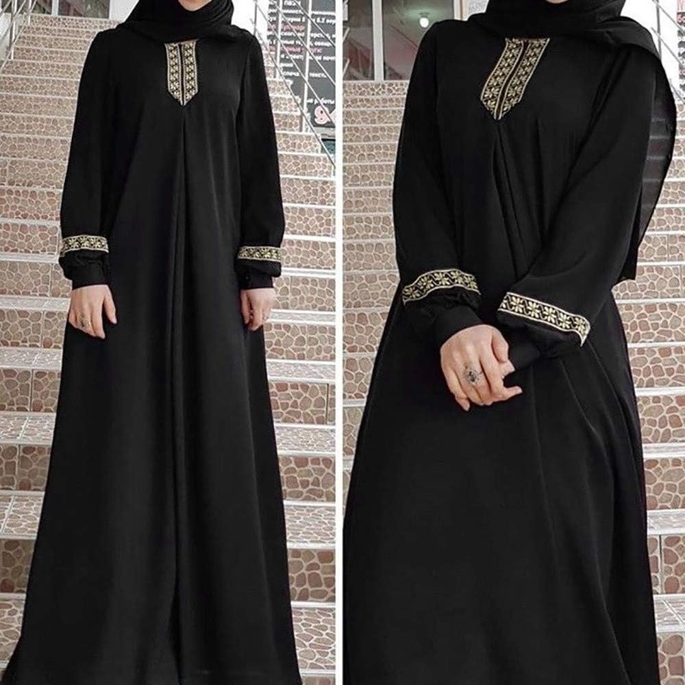 Muslimische Kleider Damen, Gebetskleidung Abaya Frauen Namaz Elbisesi Langarm Islamische Muslimische Kleid Naher Osten Dubai Türkei Arabische Kleidung Ramadan Lang Robe Gebetskleid Langes Kleid