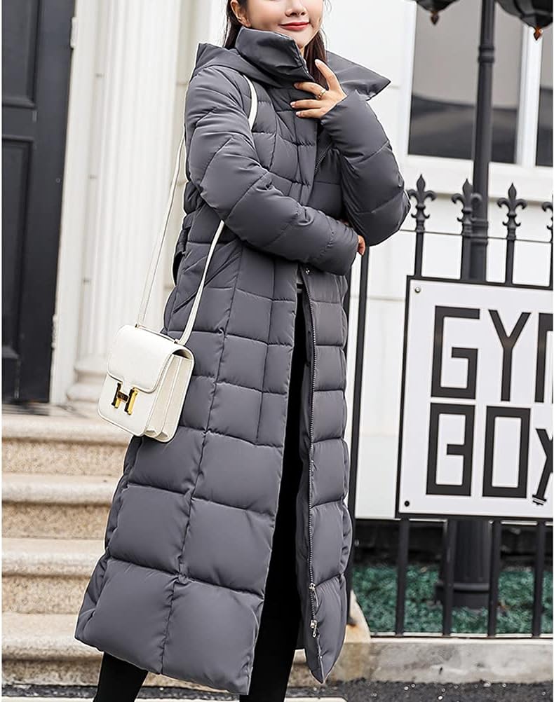 Onsoyours Women's Winter Jacket, Long Down Jacket, Quilted Jacket, Winter Coat, Parka Jacket, Outerwear, Women's Winter Warm Down Coat with Fur Collar