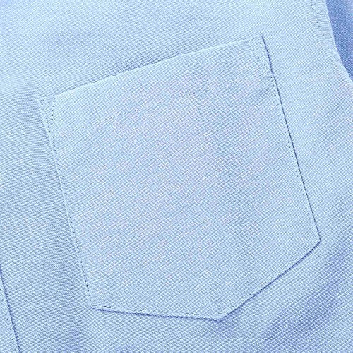 BIENZOE Jungen Schuluniform Lange ?rmel Knopf unten Oxford Hemd