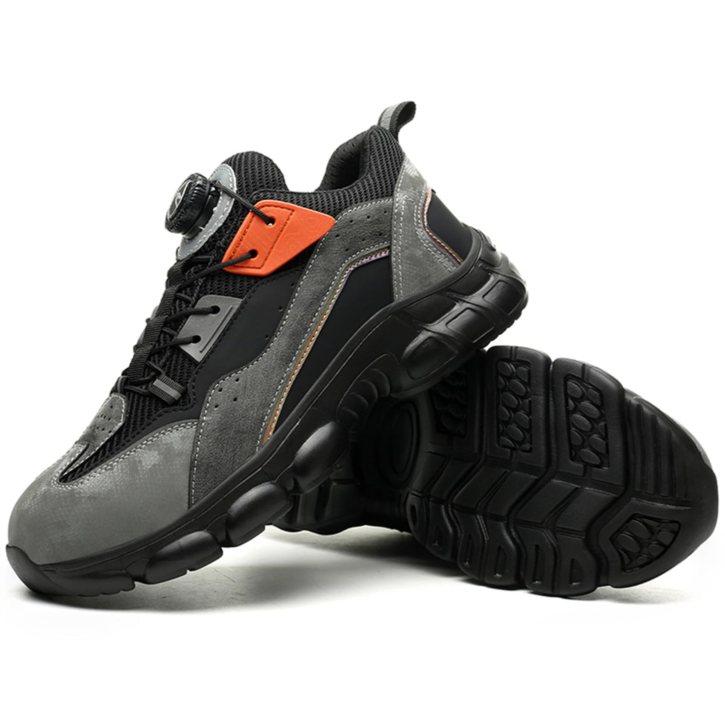 FOGOIN Sicherheitsschuhe Herren S3 Explorer 3.0 Sportliche Arbeitsschuhe Leicht Trends Drehknopf Anti-Smash und Anti-Punktur Arbeit Versicherung Schuhe Unisex