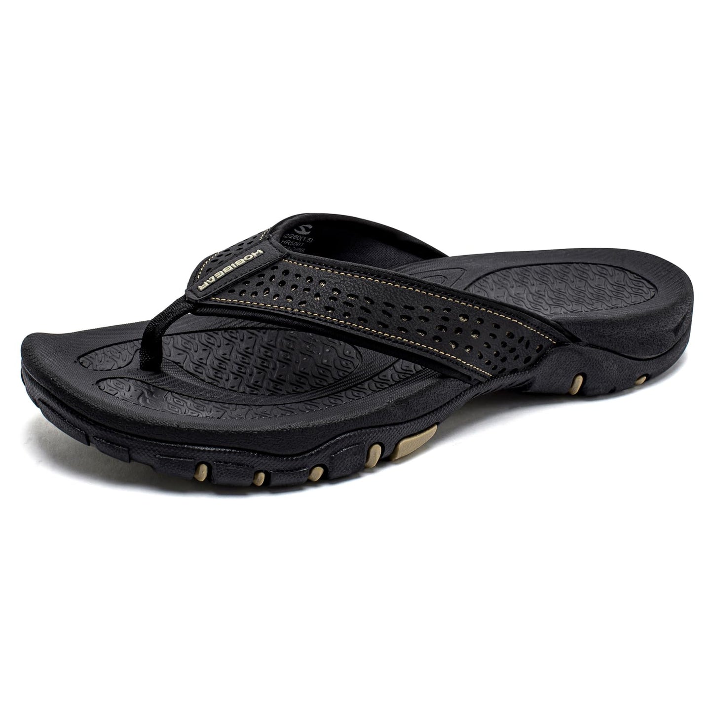 HOBIBEAR Herren Flip Flops Zehentrenner Arch Support Outdoor Sandalen Sommer Beach Surfen Sommerschuhe Rutschfest Hausschuhe Pantoletten