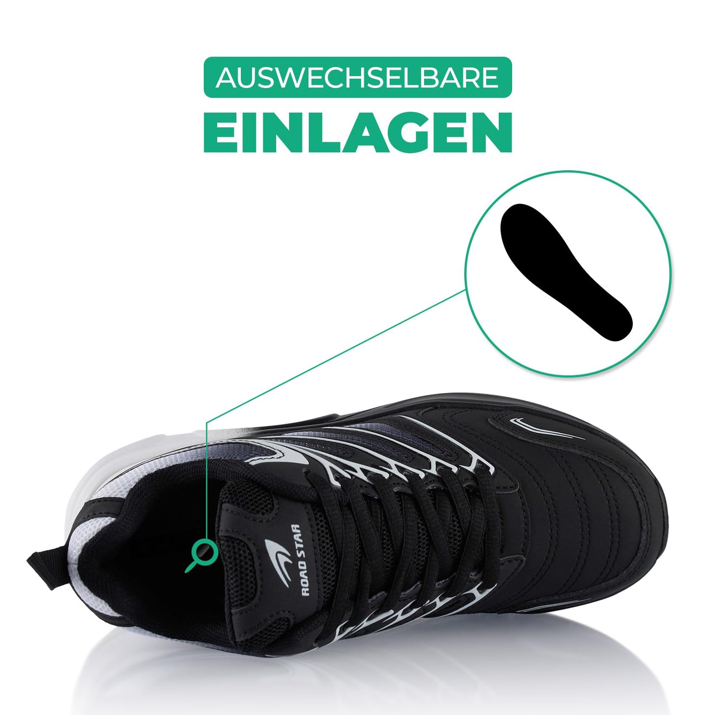 Fusskleidung® Damen Herren Sportschuhe Dämpfung Sneaker leichte Laufschuhe
