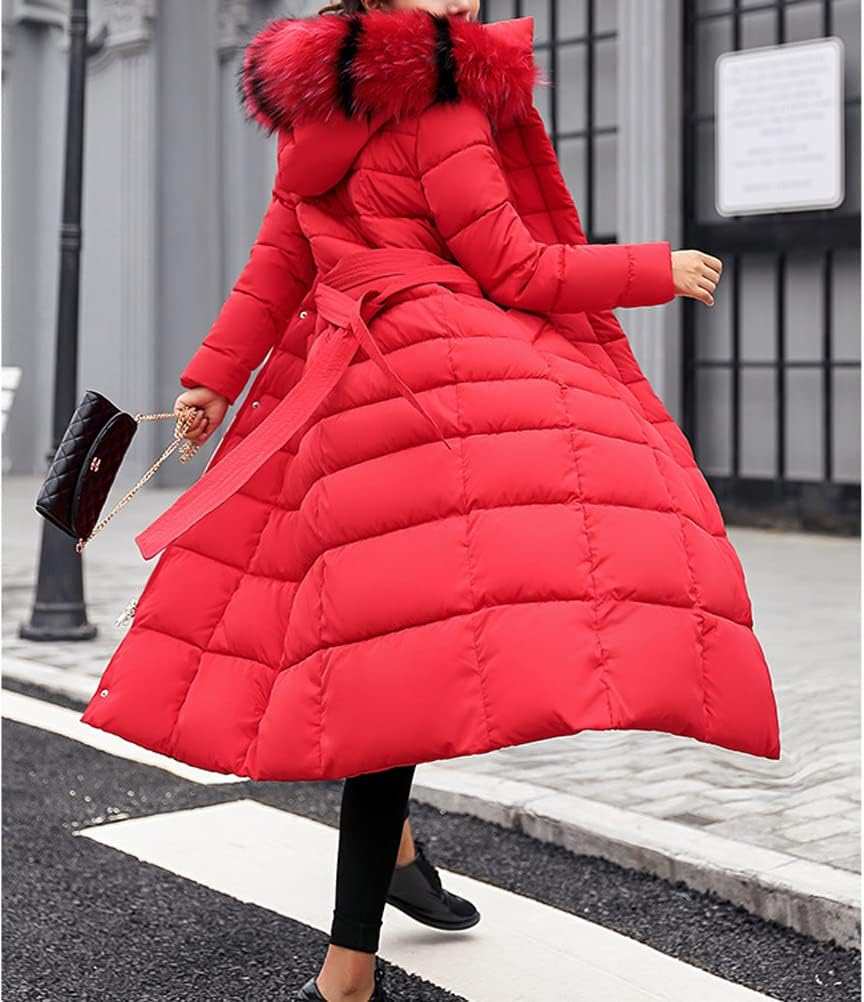 Onsoyours Women's Winter Jacket, Long Down Jacket, Quilted Jacket, Winter Coat, Parka Jacket, Outerwear, Women's Winter Warm Down Coat with Fur Collar