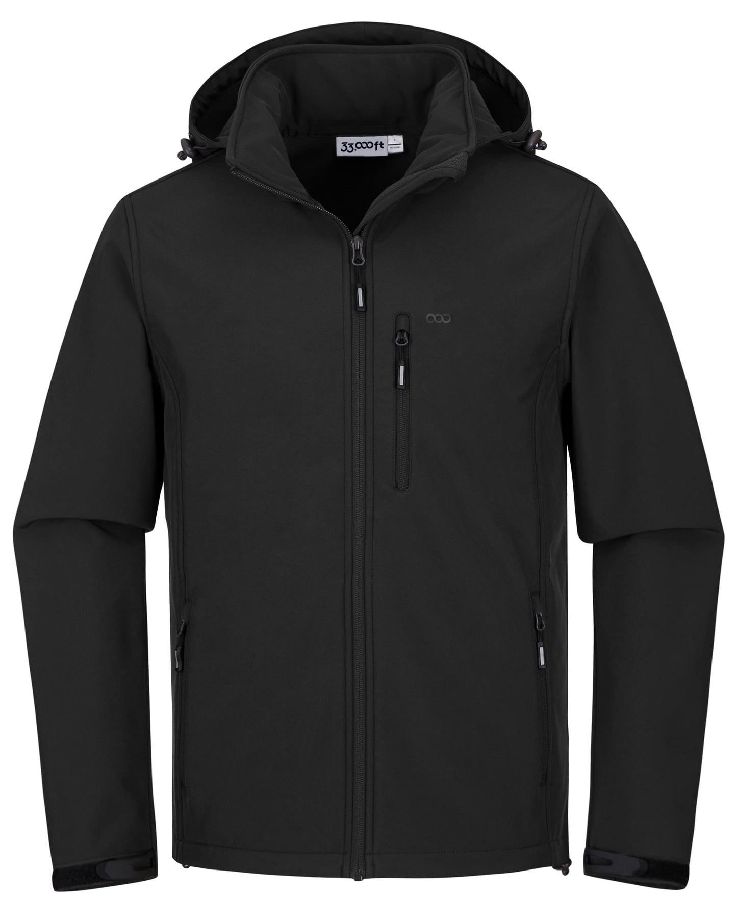 33,000ft Softshelljacke für Herren Wasserdicht Winterjacke Winddicht Warme Fleece Gefüttert Windbreaker Funktionsjacke Outdoorjacke für Wandern Fahrrad Camping