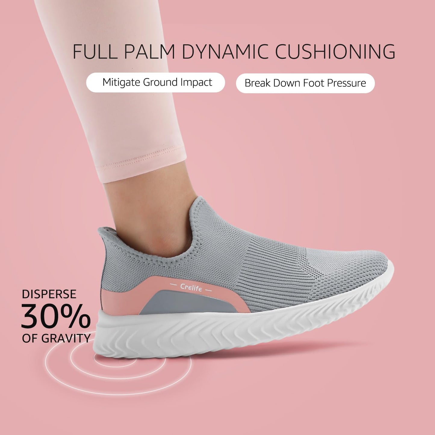 STQ Slip on Freihändig Damen Slip on Sneakers Bequem Orthopädische Schuhe