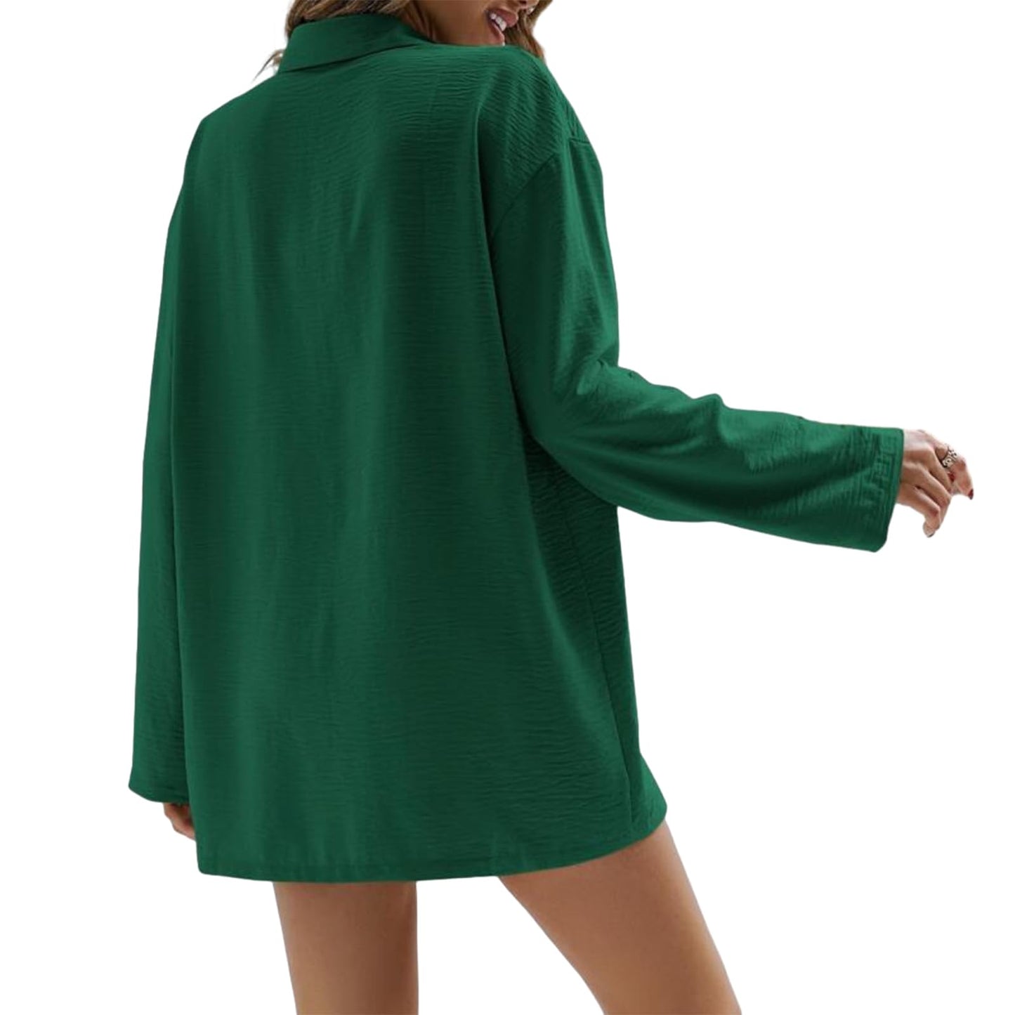 Geagodelia Damen Zweiteiler Elegant Hosenanzug Sommer Outfits Kleidung 2 Teiler Set Bluse Top + Shorts Y2k Aesthetic Clothes Loungewear Anzug