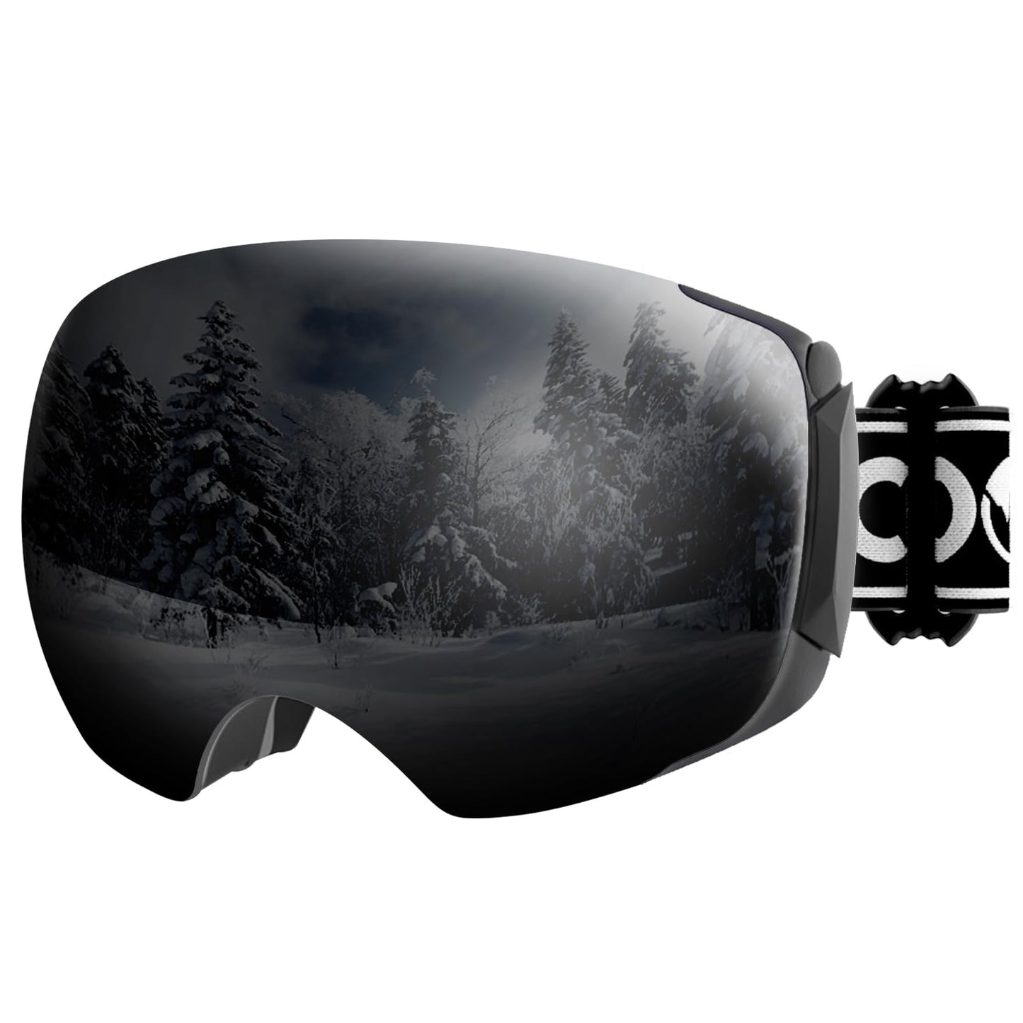 COOLOO Ski Goggles Men Women Teenagers Magnetic OTG Frameless Anti-Fog Protection with 100% UV Protection