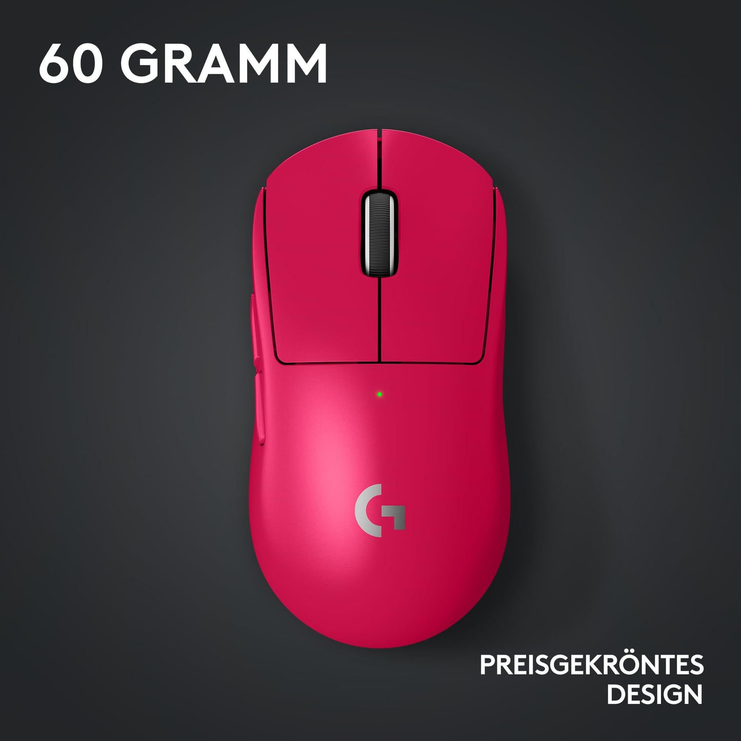 Logitech G PRO X SUPERLIGHT 2 LIGHTSPEED Kabellose Gaming-Maus, West Europa Verpackung, Lightweight, 60g, 8K-Abrufrate, 44K DPI, 5 programmierbare Tasten, USB-C, PC & Mac - Schwarz