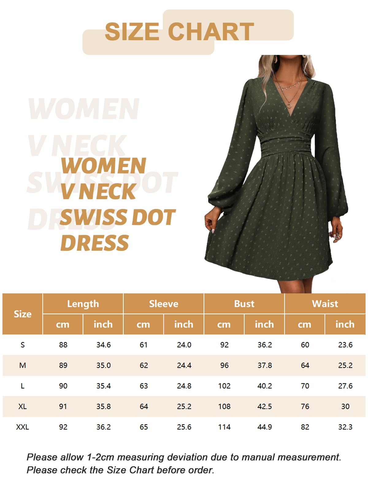 LIAMERHE Damen Elegant Kleid Langarm/Kurze Ärmel V-Ausschnitt Casual Kleider A-Linie Blumenmuster Minikleid Freizeitkleider Sommer Herbst Winter Laternenärmeln Kleid Partykleid