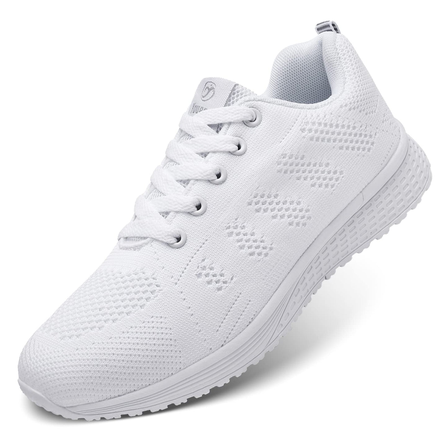 ANBIWANGLUO Damen Turnschuhe Sportliche Laufschuhe Schnürschuhe Atmungsaktive Outdoor Cross Trainer zum Joggen