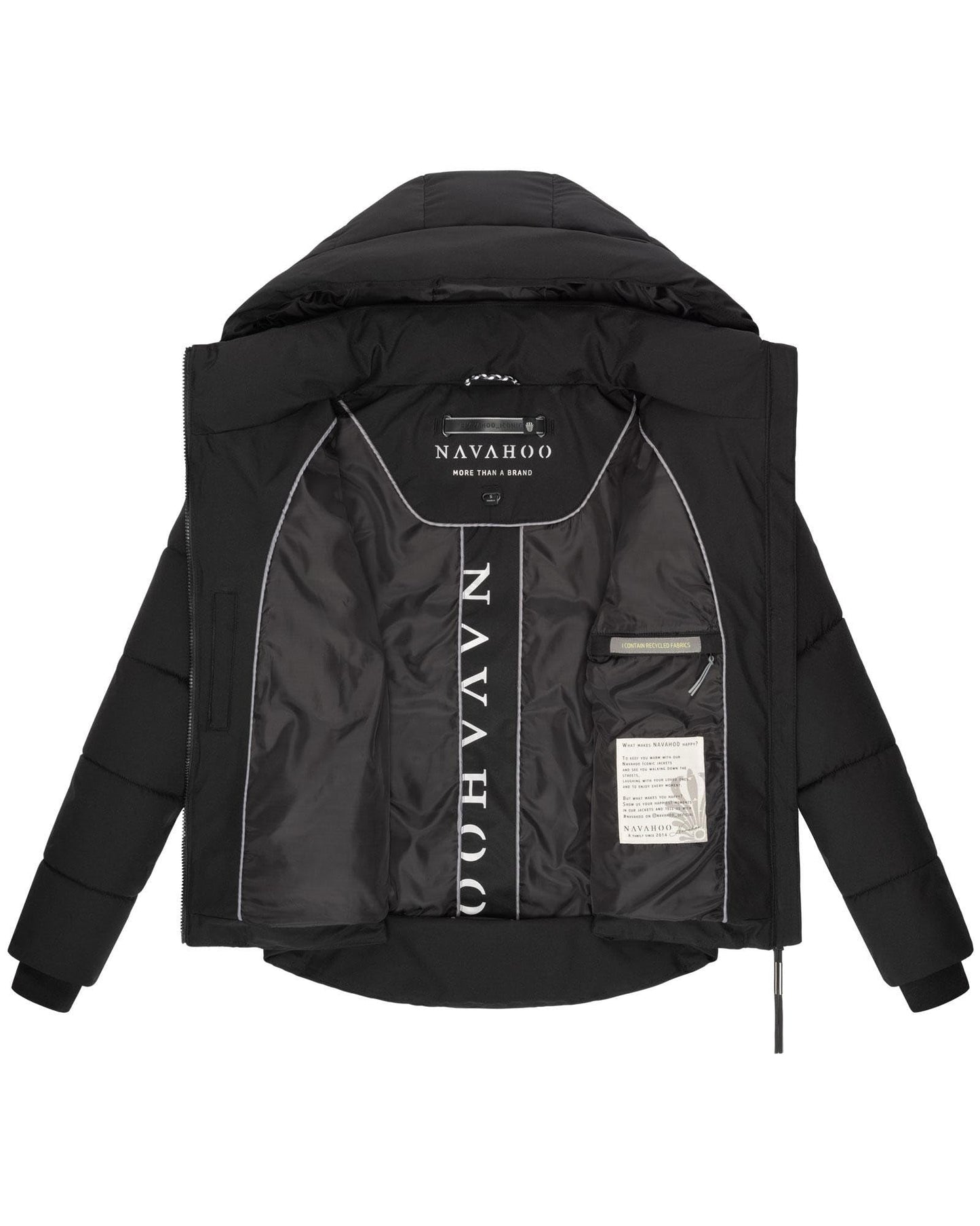 Navahoo Damen Winterjacke (XS-XXL) - Wasserabweisend, hochstehender und gefütterter Kragen, große Kapuze, Steppjacke, Warme Jacke Frauen - N004