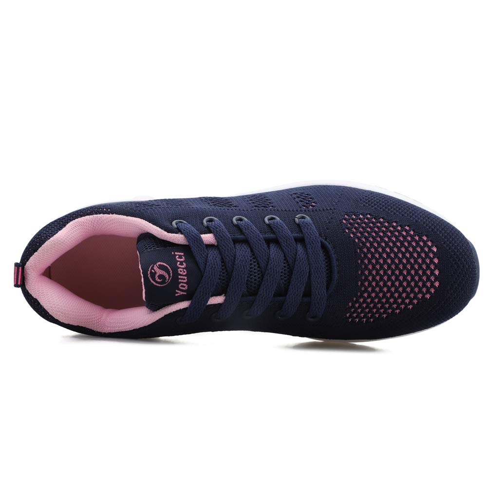 ANBIWANGLUO Damen Turnschuhe Sportliche Laufschuhe Schnürschuhe Atmungsaktive Outdoor Cross Trainer zum Joggen
