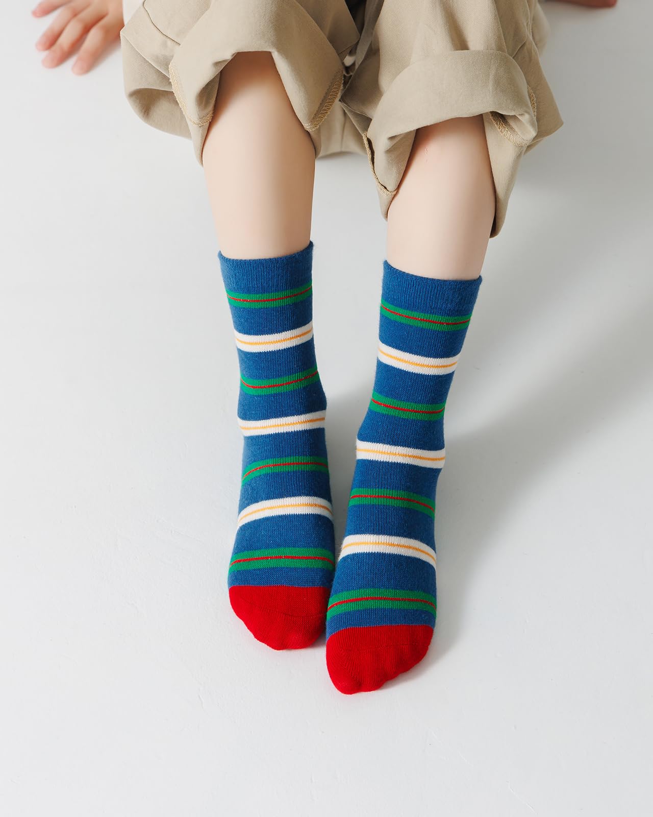 Kyopp 5 Paar Stoppersocken Kinder Baumwolle Socken Jungen Mädchen ABS Anti Rutsch Socken Tiermotive 25-37EU