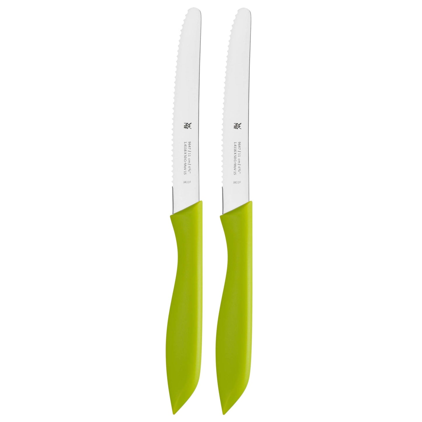 WMF Classic Line Frühstücksmesser Set 6-teilig, 23 cm, Brötchenmesser Wellenschliff, Brotzeitmesser, Spezialklingenstahl, Kunststoffgriff, schwarz