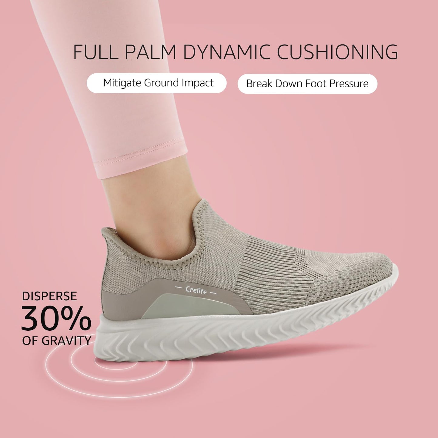 STQ Slip on Freihändig Damen Slip on Sneakers Bequem Orthopädische Schuhe