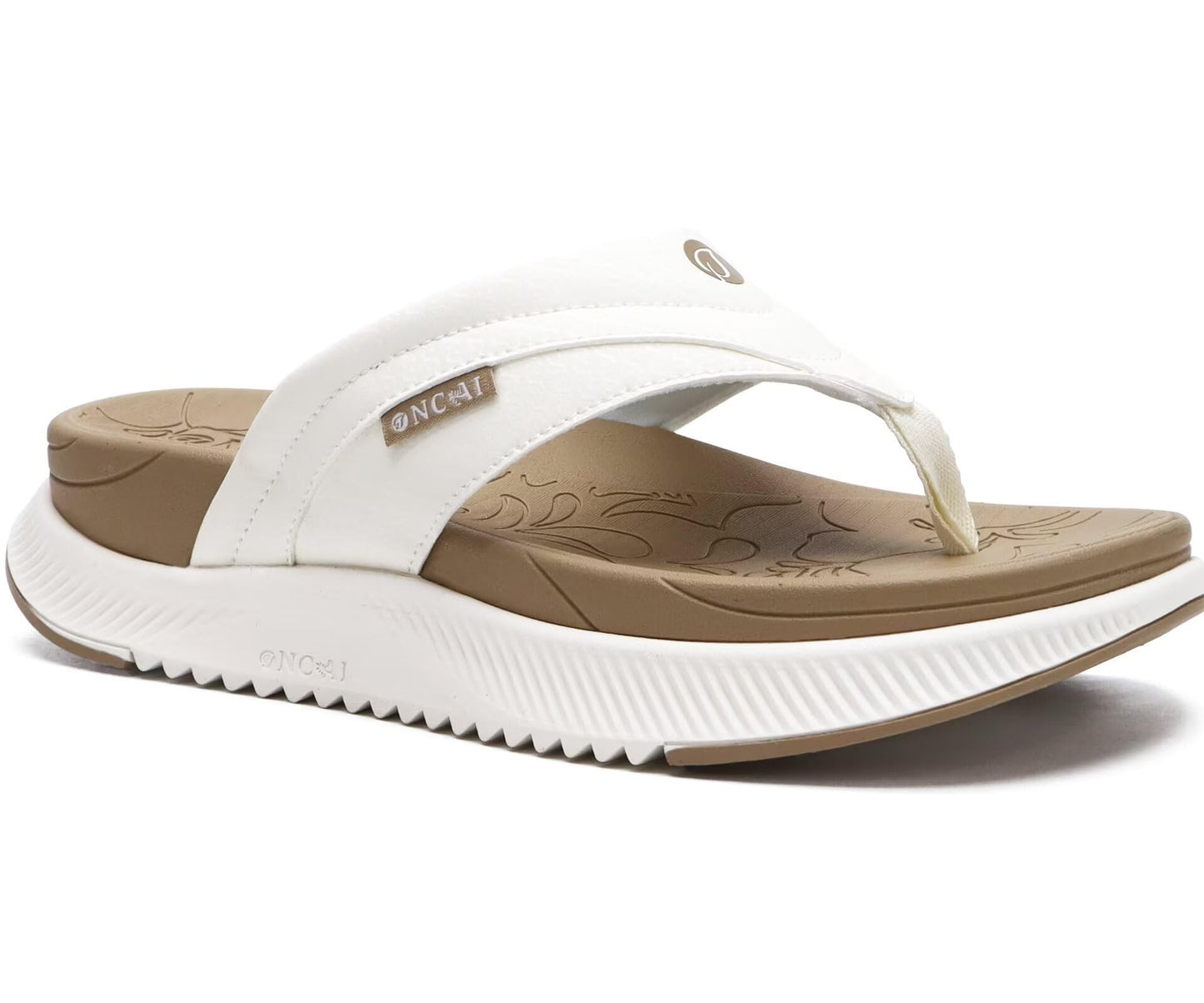 ONCAI Damen orthopädische Kissen Flip Flops Erholung Walking Sandalen für Damen mit Arch Support Sommer bequem Slip On Flip Flops für Damen Größe 36-43