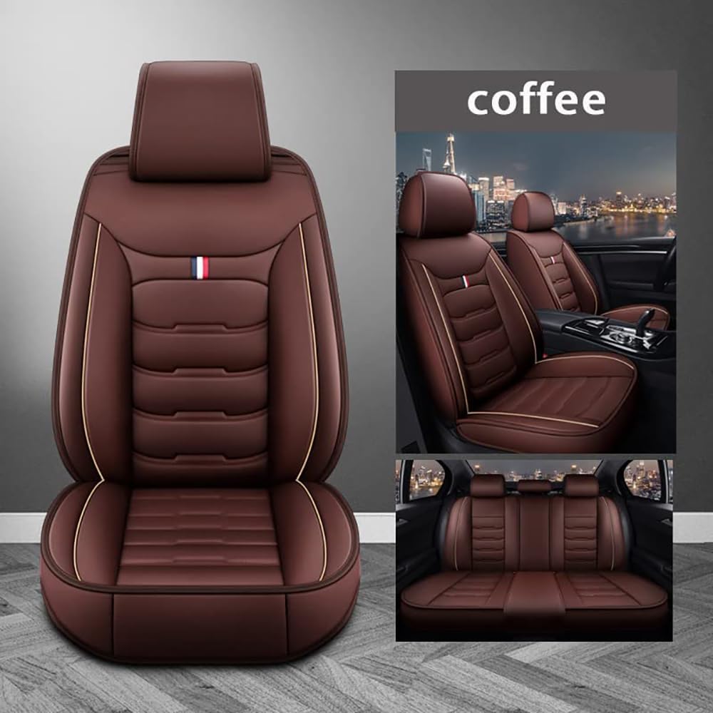 Auto Leder Sitzbezüge Sets für BMW X1 X3 X4 X5 X6 1/3/4/5/6/7 F25 F10 E83 E84 E70 E87 E90 E92 320I F11 F20 F15 F16 F30, Autositzbezüge Sets rutschfest Wasserdicht Atmungsaktiv Bequem Seat Schonbezüge
