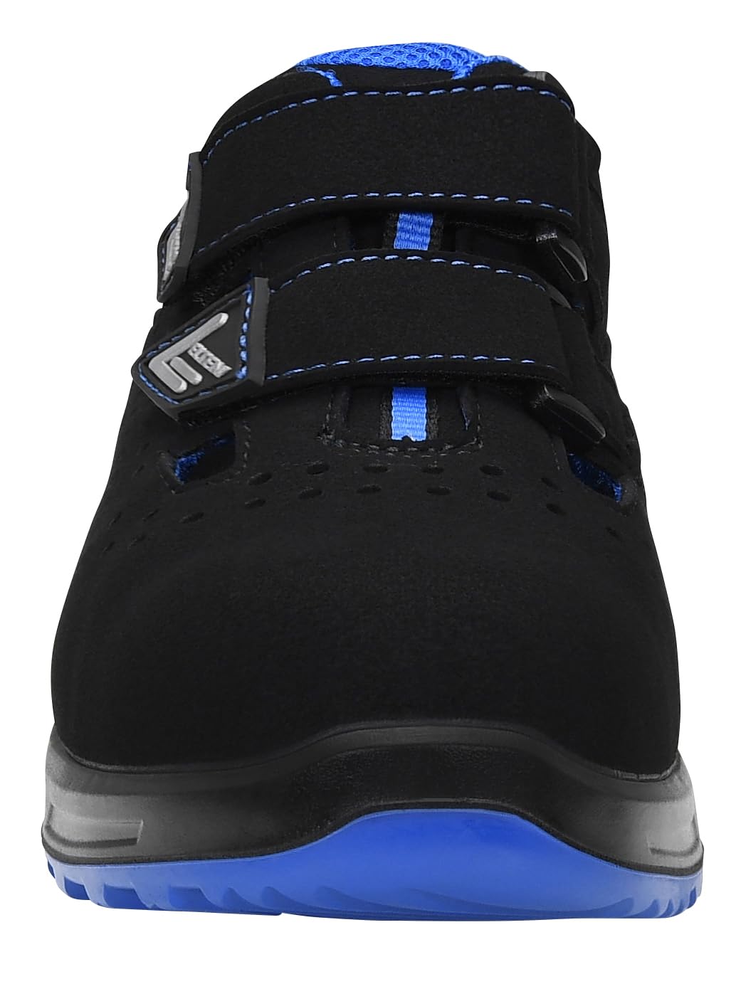 ELTEN Sicherheitsschuhe IMPULSE XXT blue Easy ESD S1, Damen und Herren, Textil, Kunststoffkappe (leichter als Stahlkappe), leicht, sportlich, Schwarz/Blau, Größe: 42