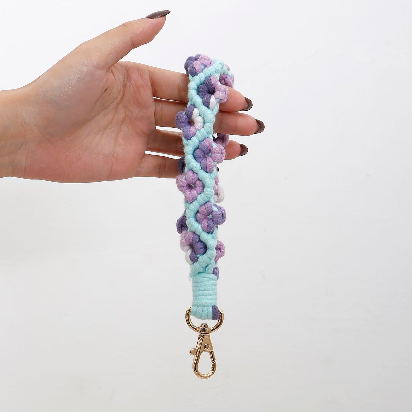 AOKSUNOVA Key Ring Band Macrame Lanyard Short Key Pendant Girls Gift for Women