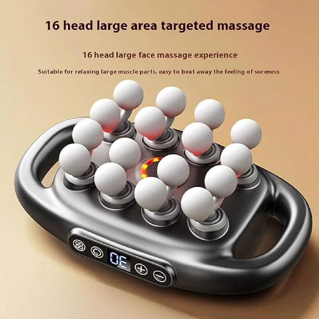 8 Kopf Massagepistole für Tiefengewebe,16-Antrieb 8-Kopf-Massagepistolen-Set,Elektrisches Handmassagegerät mit 30 Stufen und 3 Modi,Muskel Massage für Rücken,Beine und Ganzkörpermassage (16Head)