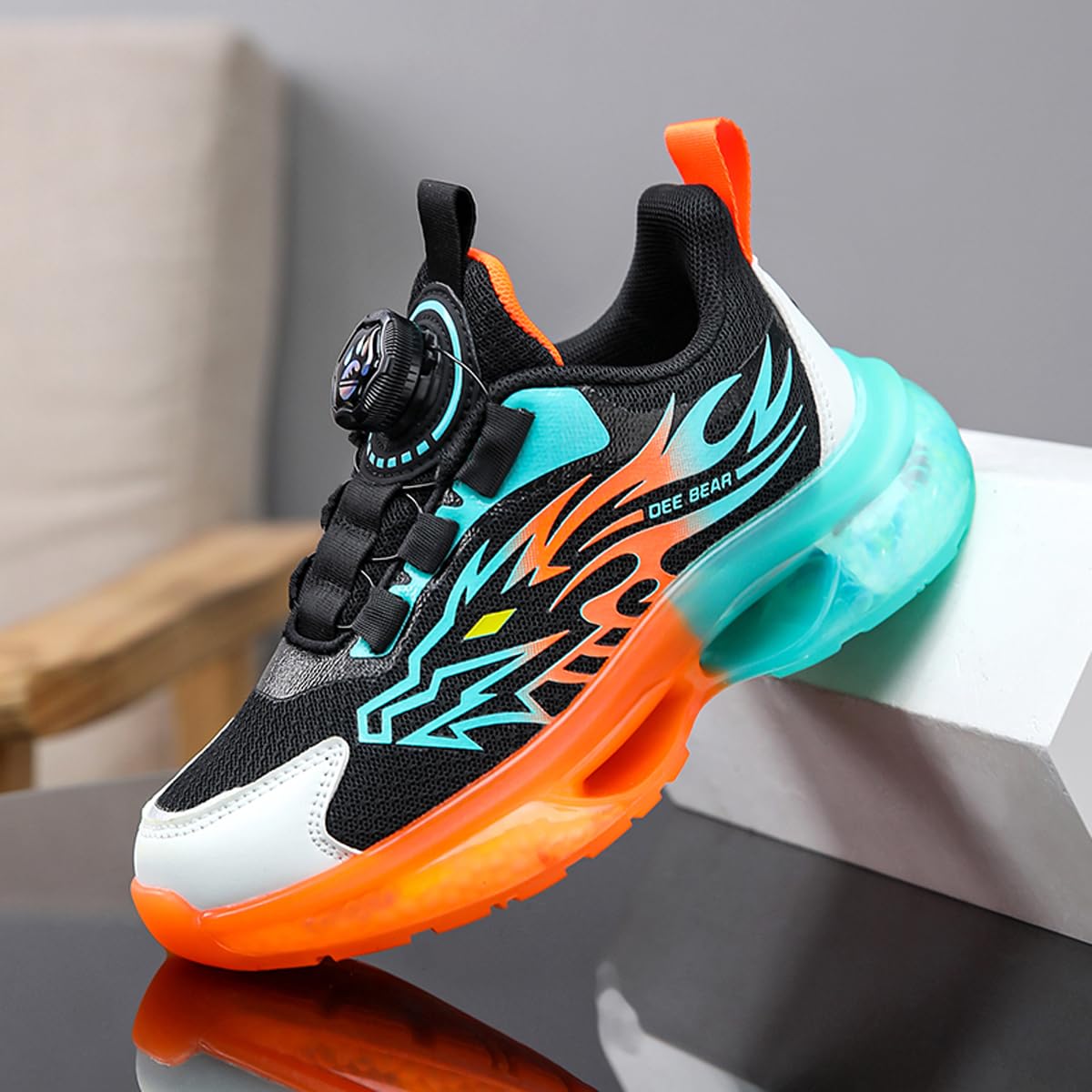 Kinder Sneaker Laufschuhe Mode Jungen Sportschuhe Tigermotiv Turnschuhe Bequem Atmungsaktiv Leicht Outdoor Sport Freizeit Schuhe Joggingschuhe Größe 28-39