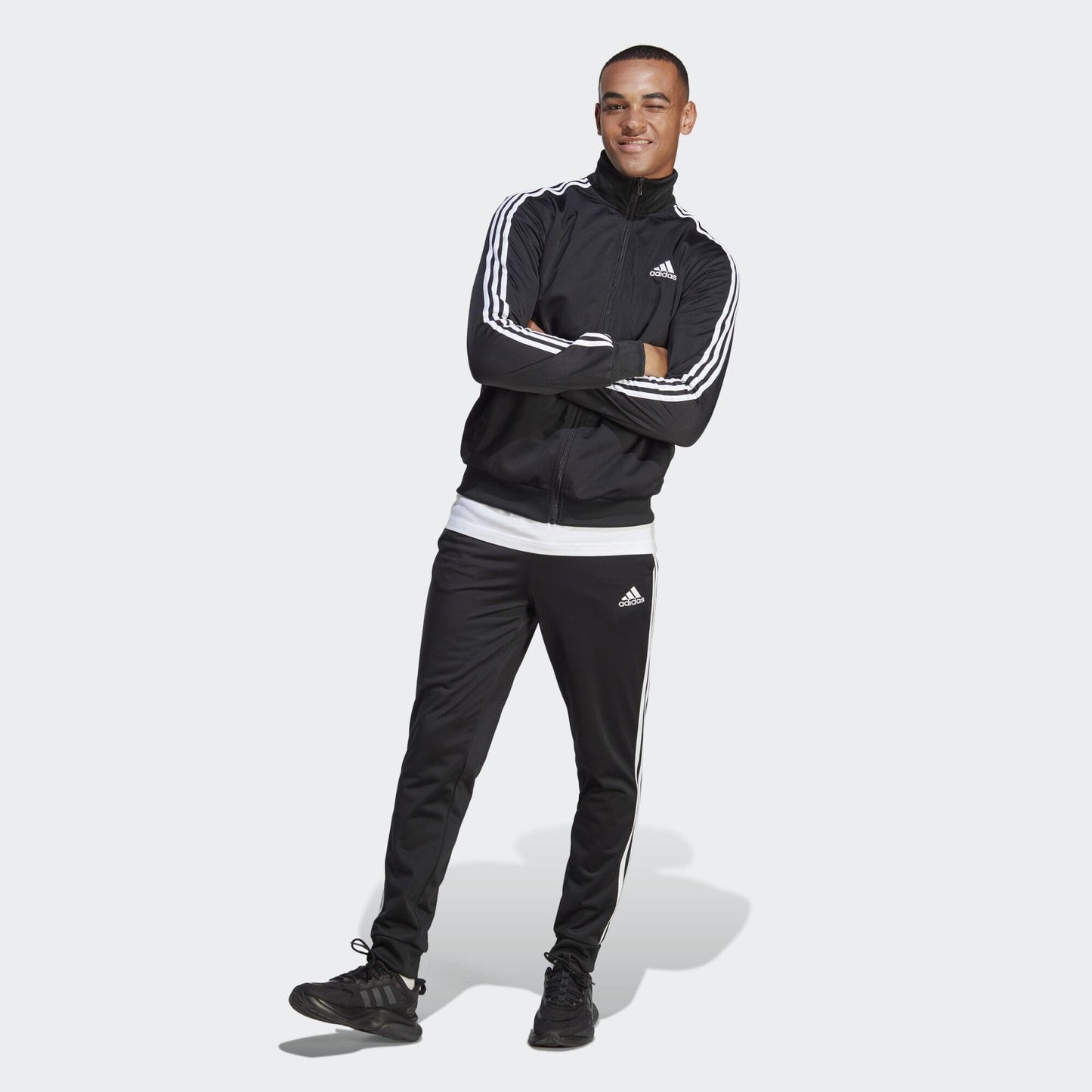 adidas Herren Sportswear Basic 3-stripes Tricot Trainingsanzug