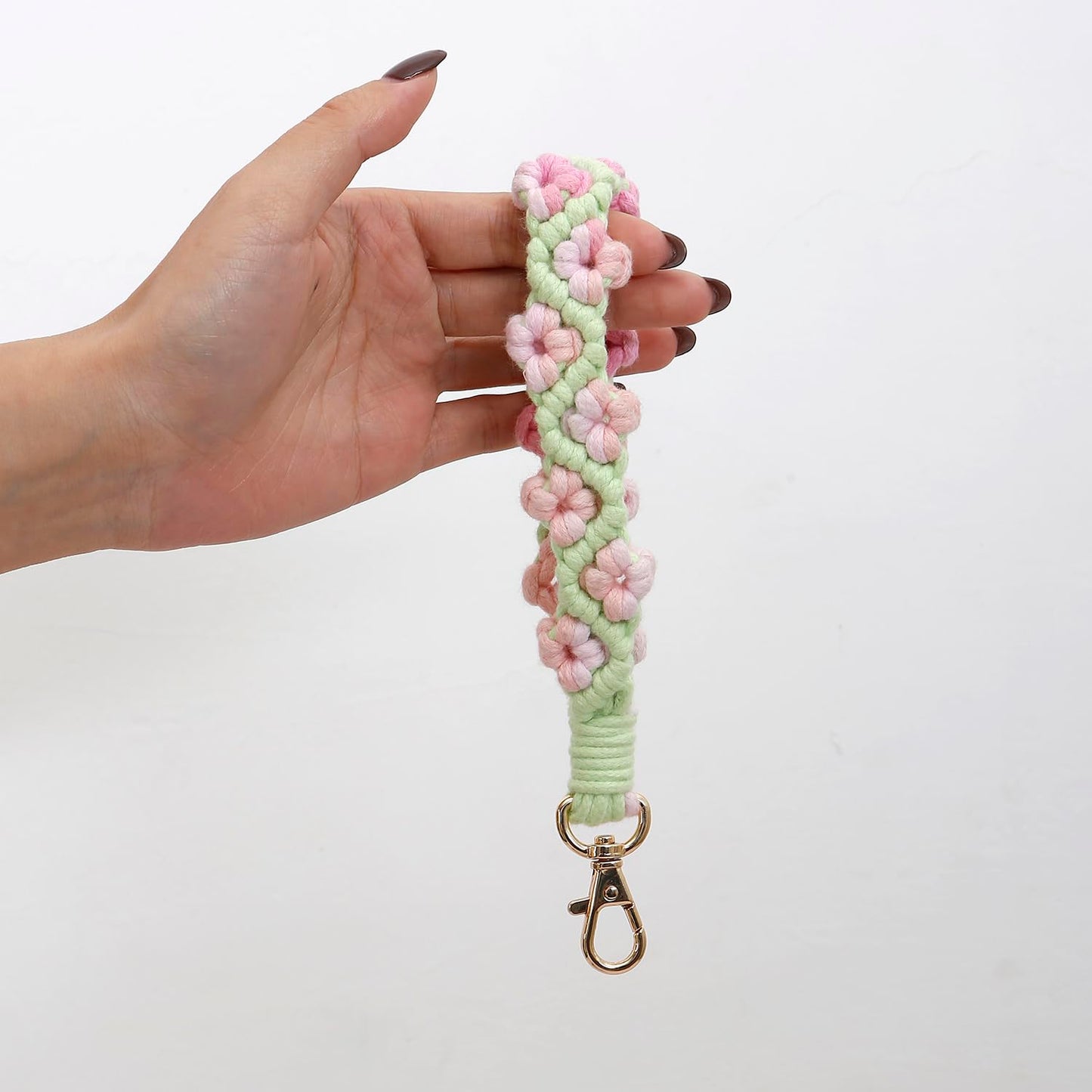 AOKSUNOVA Key Ring Band Macrame Lanyard Short Key Pendant Girls Gift for Women