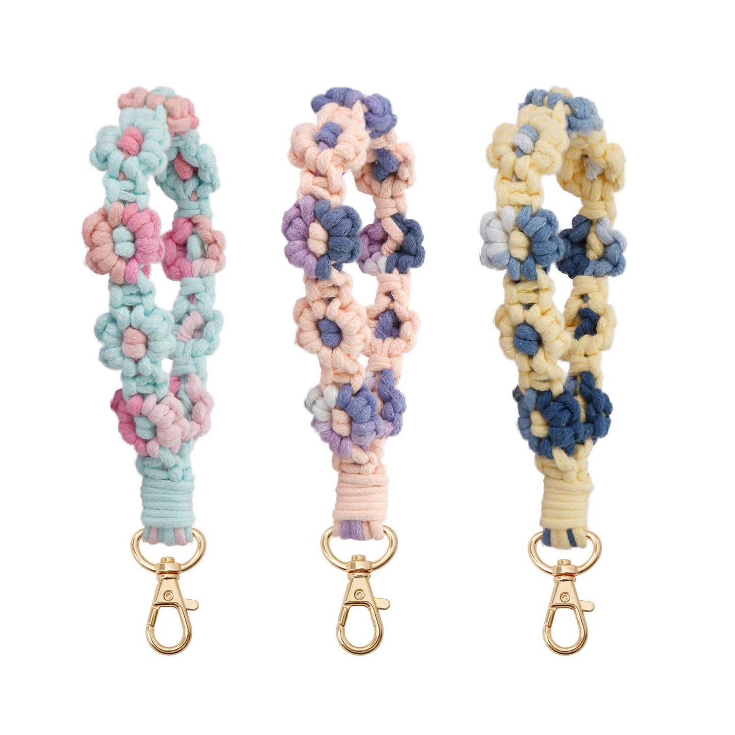AOKSUNOVA Key Ring Band Macrame Lanyard Short Key Pendant Girls Gift for Women